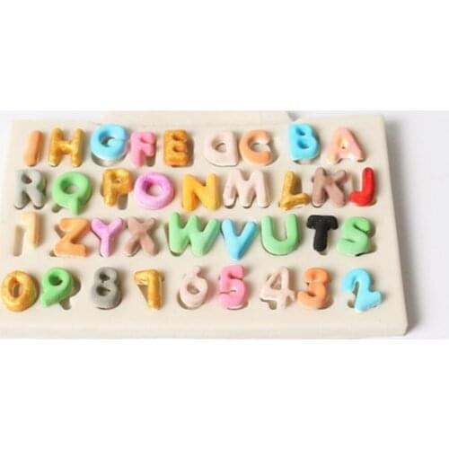 Cake Tools small alphabet letter cute baby silicone mold Decorating Cupcake topper chocolate Gumpaste fondant cake tool mould
