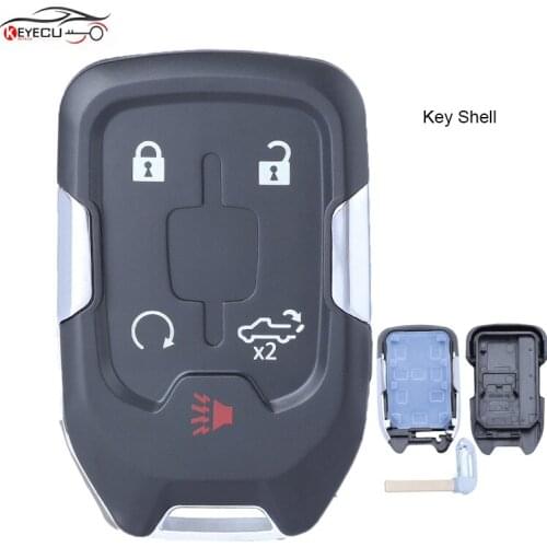KEYECU 5 Button Smart Key Remote Shell Case Proximity FOB Replacement for GMC SIERRA Chevy
