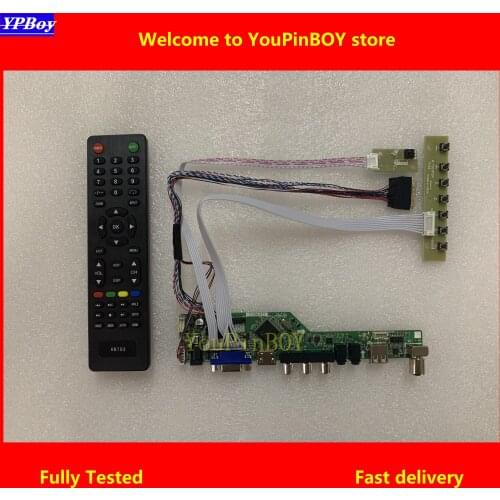 YouPinBOY Kit for B156XTN02.0 B156XW02 V.2 V.6 N156BGE-L21 LTN156AT24 TV+HDMI+VGA+AV+USB LCD LED screen Controller Driver Board