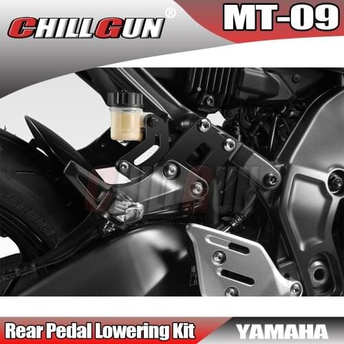 Motorcycle Accessories Rear Pedal Lowering Kit EVO Passenger Footrests Supports Kit Fits For YAMAHA MT09 2021 FZ09 MT-09 MT 09