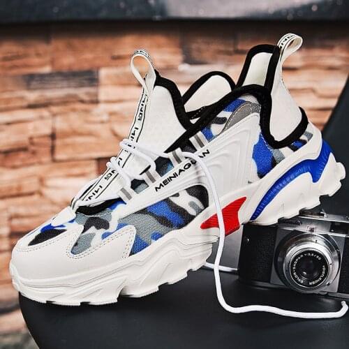 Mens Shoes 2021 New Leisure Sports Trend Wild Youth Increase Breathable Retro Old Fashion Shoes