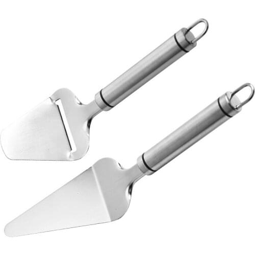 Stainless Steel Pizza Pastry Tools Cake Shovel Non-Slip Cheese Shovel Cheese Cutter Peels Kitchen Accessories