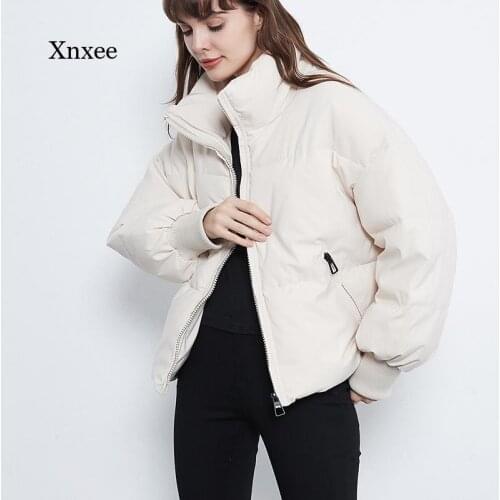 Solid Cotton Coats Womens Winter Fashion Casual Jackets Warm Parkas Female Overcoat Coat Warm Oversized Womens Casual Top