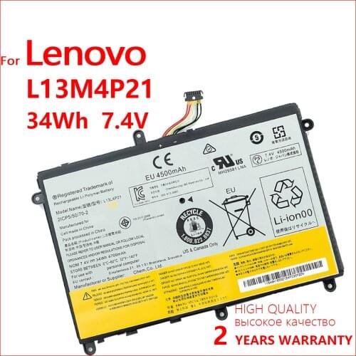 Genuine L13L4P21 L13M4P21 Original laptop Battery For Lenovo Ideapad Yoga 2 11 20332 2332 20428 Yoga2 7.4V 34WH 4700MAH Batteria