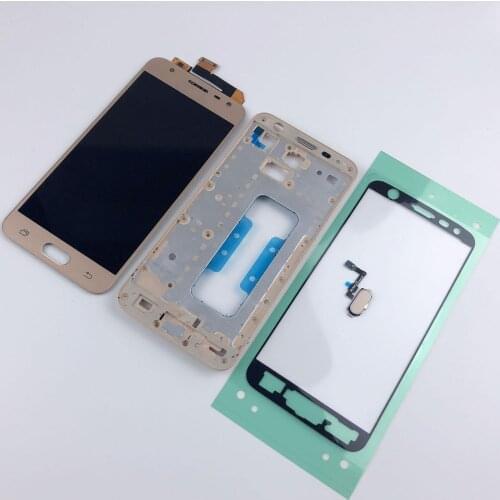 Original For SAMSUNG Galaxy J5 Prime G570 SM-G570F On5 2016 G5700 LCD Display+Home Button+Front Frame Cover+Adhesive