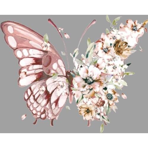 Flower Butterfly Iron on Patches for Clothing Heat Transfer Sticker on Clothes Vinyl Applications DIY Thermal Press Appliques