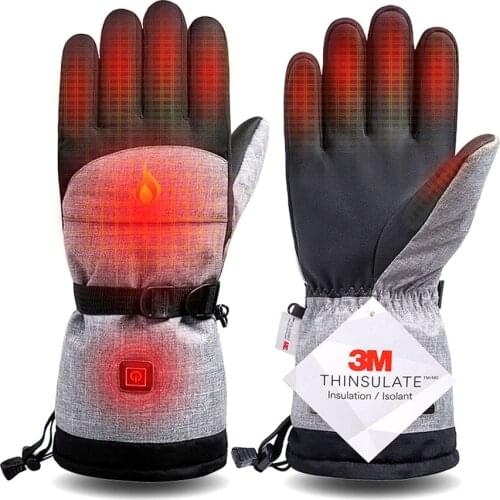 New Pair Electric Heating Snowmobile Snowboard Ski Gloves Snow Mittens Windproof Waterproof Men Women Snowboarding Skiing Gloves