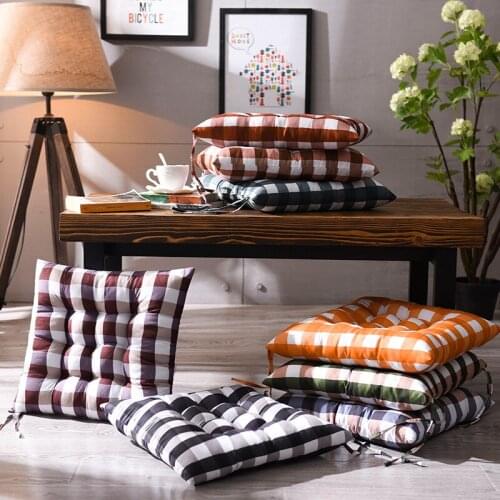 Striped Seat Cushion Thicken Chairs Floor Cushions Square Futon for Office Chair Pad Tatami Dining Room Sofa Home Decor 40*40cm