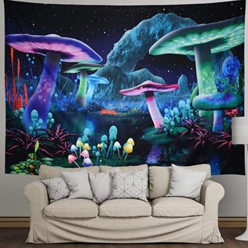 Psychedelic Mushroom Decorative Tapestry 3D Printing Home Mural Background Wall Hanging Cloth