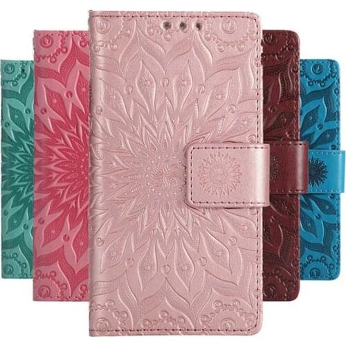 Luxury Flower Embossed Case sFor fundas Huawei Enjoy 5 Case sFor coque Huawei Y6 Pro Case 5 inch + Card Holders