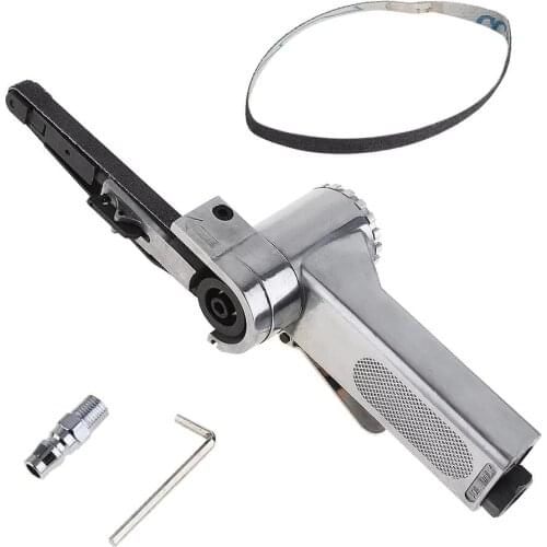3/8" Air Belt Sander Air Angle Grinding Machine Sanding Machine with Sanding Belts for Air Compressor Sanding