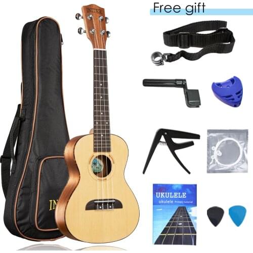 INITER Ukulele ukelele 23/26 InchConcert/tenor guitar High Quality spruce ukuleles Small Hawaii Guitars for beginner&Free access