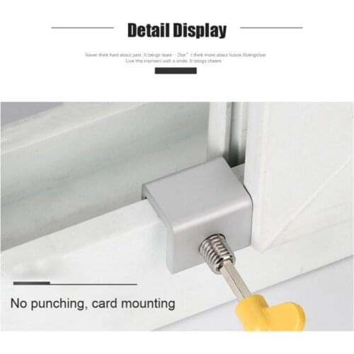 Window Security Key Lock Sliding Doors Windows Restrictor Child Safety Anti-theft Door Stopper Household Improvement Hardware