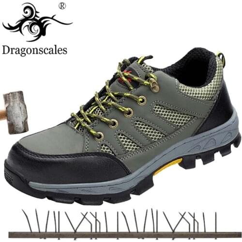 Steel Toe Safety Work Boots Breathable Puncture Proof Hiking Sneaker Multifunction Protection Footwear Safety Shoes For Men