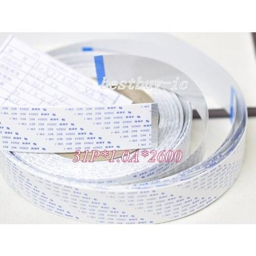 1.0mm Spacing + 300mm Length +30P A / same direction line Soft wire FFC Flexible Flat Cable. 31P *1.0A *2600MM