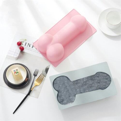 1pc 27.5 cm Sex Penis Shaped Silicone cake mould dick Soap Mold 3D Fondant Cake Decorating Tools Birthday Spoof