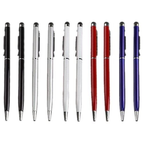 10Pcs 2 in 1 Capacitive Touch Stylus Pen with Gel ink Ballpoint Pen for Phone Tablet