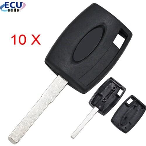 10PCS X Transponder Key Case for Ford Fiesta Mondeo Focus C-Max S-Max Galaxy Kuga New Styling HU101 Key Fob Shell