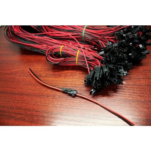 100pcs/lot SM hole pitch 2.54mm terminal line air to plug connector 2P terminal fast wiring male and female plug line