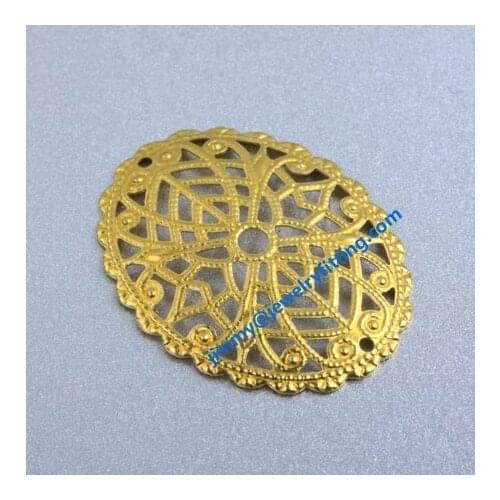 1000pc brass 30*23 mm filigree flower components jewelry findings accessories