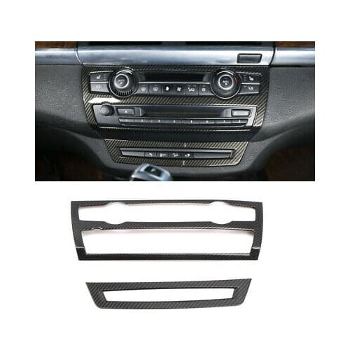 2* Air Condition Adjust + Center Console Button Frame Cover For BMW X6 E71 08-14