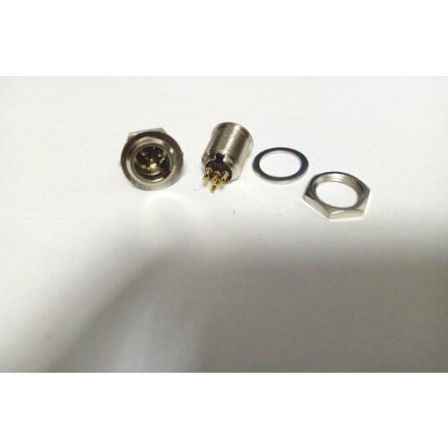 200pcs copper 4Pin Mini Chassis Panel Mount XLR Male adapter connector New