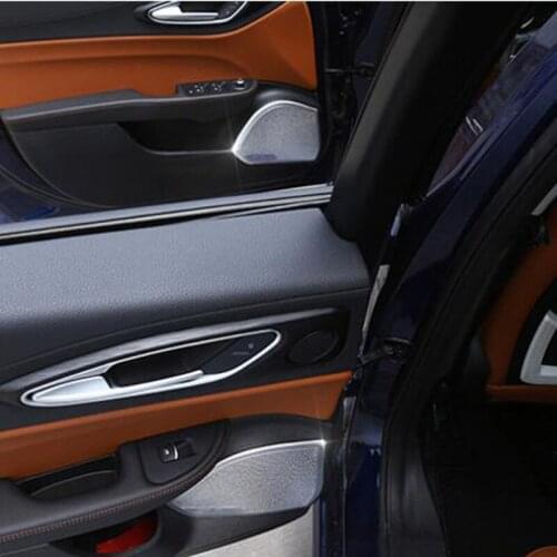 For Alfa Romeo Giulia 2017-2018 4PCS Metal Car Interior Door Horn Frame Protection Cover Cover Trim Car Styling Accessories
