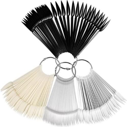 40pcs/lot 4 Colors False Nails Display Tips Stiletto Faux Ongles Espositore Nail Wheel Clear Tip Nail Showing Shelf Salon