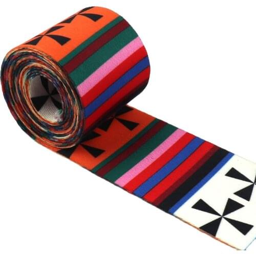 48mm Polyester Jacquard Webbing Fashion with Colorful Pattern Lace Ribbon DIY Bags Strap Garment Belt Sewing Jewelry Accessories