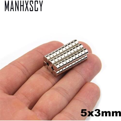 5000pcs Neodymium N35 Dia 5mm X 3mm Strong Magnets Tiny Disc NdFeB Rare Earth For Crafts Models Fridge Sticking magnet 5x3mm