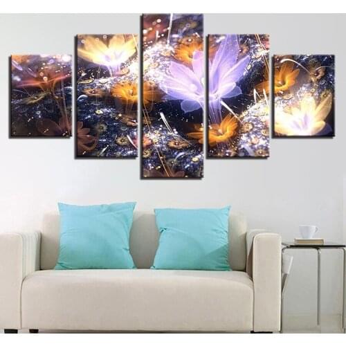 Abstract crystal flower Diy Diamond Painting 5 Piece Full Square Round Drill Diamond Embroidery Sale Mosaic Needlework AA2162