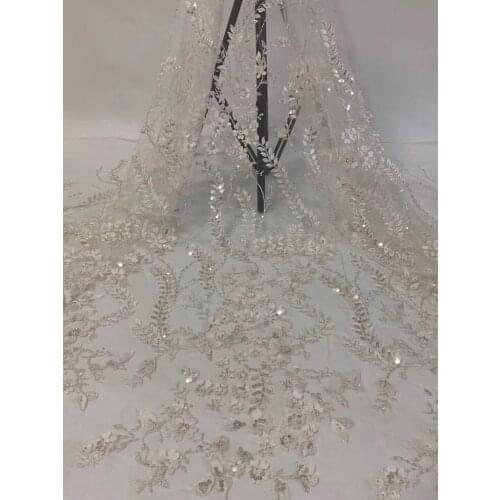 African Lace Fabric 2021 High Quality French Tulle Mesh Lace Fabric For Bridal Material Nigerian Order Lace D3815