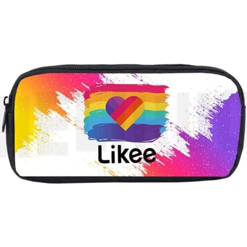 Russia Stype LIKEE Makeup Box Cosmetic Bag Pencil Case for Girls School Stationery Bag 3D Print Llkee Video App Storage Pouch