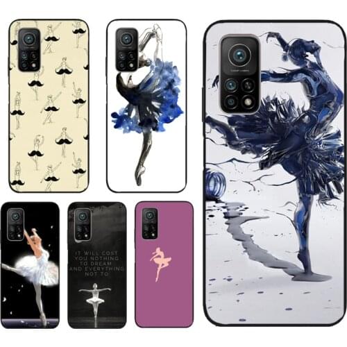 Ballerina Ballet Dancer Girl Watercolor Phone Case For Xiaomi Mi 10T Pro 11 Lite Ultra Mi A3 Note 10 POCO X3 M3 Pro F2 F3 Cover