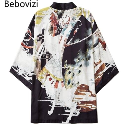 Black Jacket Women Causal Streetwear Shirt Yukata Haori Japanese Anime Kimono Cardigan Men Haori Yukata Cosplay Costume Clothing