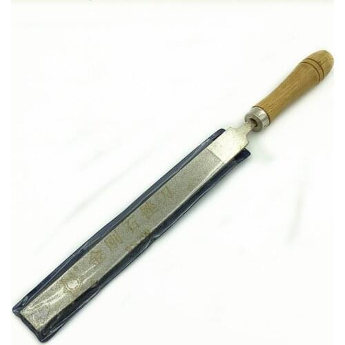 Wooden handle, hand use, you can polish: ceramics, glass, alloys, high-quality diamond rasp 8*200MM