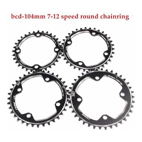 Founo Ultra light bcd 104mm 32/34/36/38T for 7-12 speed shimano M6000/M7000/M8000/M9000 crankset Chainwheel 104bcd Chainring