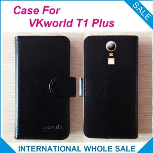 Hot!! 2016 VKworld T1 Plus Case, 6 Colors High Quality Leather Exclusive Cover For VKworld T1 Plus tracking number