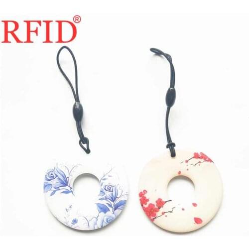 ID 125khz TK4100 EM4100 Read Only Keyfob Tag RFID Proximity Waterproof Keychain Key Fob Token Red/Blue Access Control 10PCS