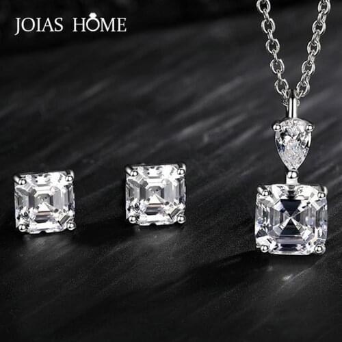 JoiasHome 925 Sterling Silver Women Earrings with Geometric Gemstone Birthstone Retro Classic for Woman Fashion Engagement