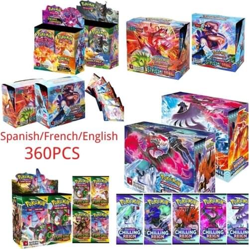 Pokemon TCG card game, 2021 pieces, shiny Booster Box, Pokemon toy series, new series 360