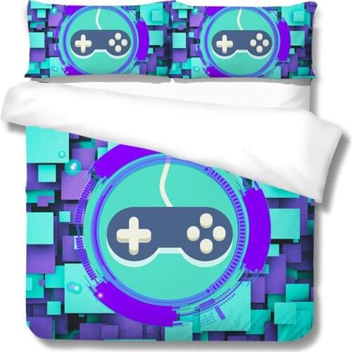 Game Handle Printed Creative Soft 3D Bedding Set Breathable King Queen Size Soft Fashionable Bedroom Decorations