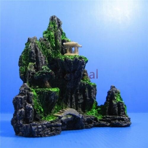 L6.1" New Aquarium Ornament Decoration Mountain Cave Bridge for Fish Aquatic Tank Free Shipping