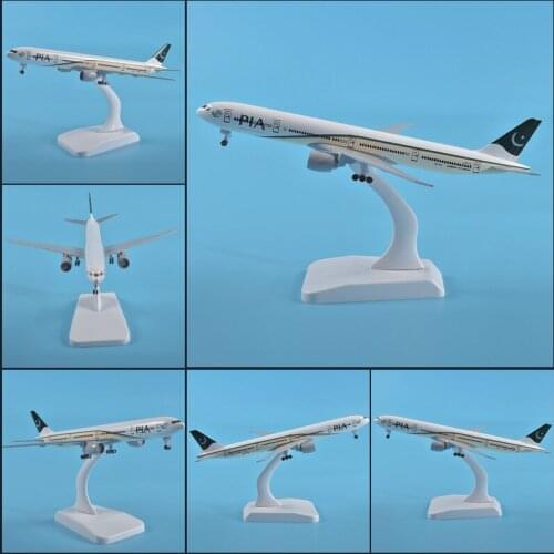 JASON TUTU 20cm Pakistan Airlines Boeing 777 Airplane Model Plane Model Aircraft Diecast Metal 1/300 Scale PIA b777 Planes Drop