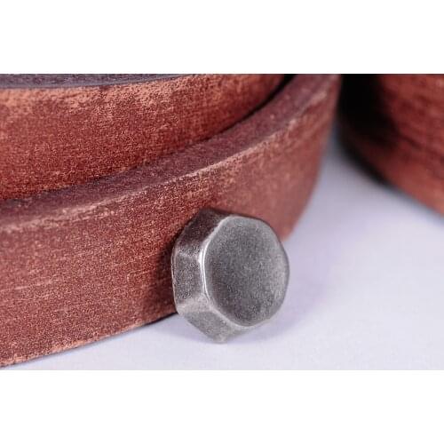 Trendy 10MM Vintage Silver Hexagon Handcraft Metal Studs Rivet Bullet Spikes DIY