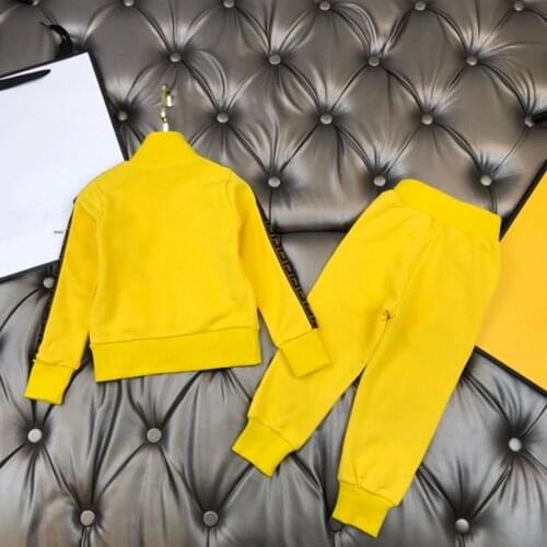 New arrival autumn boys girls sports Webbing coat+underwear pants kids two piece sets