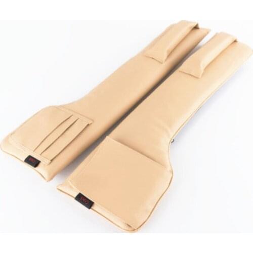 Updated Car Seat Gap Filler Pockets PU Leather Auto Seats Leak Stop Pad Soft Padding Phone Cards Holder Storage Bags Organizers