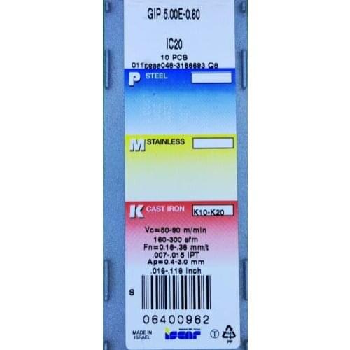 ORIGINAL 10PCS CARBIDE INSERT GIP5.00E-0.60 IC20