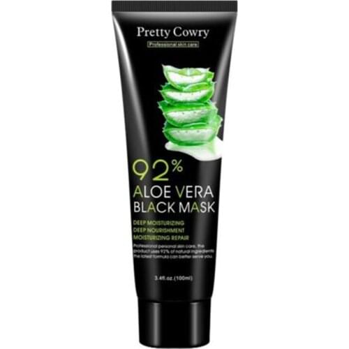 100ml 92% Natural Aloe Vera Black Peel Off Face Mask Skin Cleansing Help Treat Burns Acne Dry Skin Anti-inflammatory