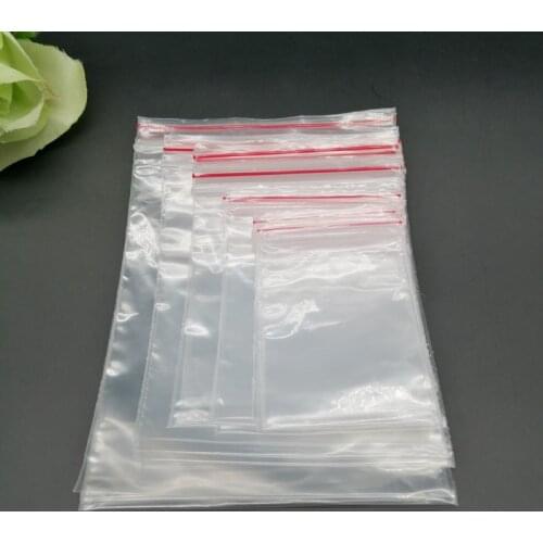 100pcs Plastic Ziplock Bags Gift Bag for Christmas Birthday Party Wedding Gift Packaging Bag Plastic Storage Bag Plastic Zip Bag